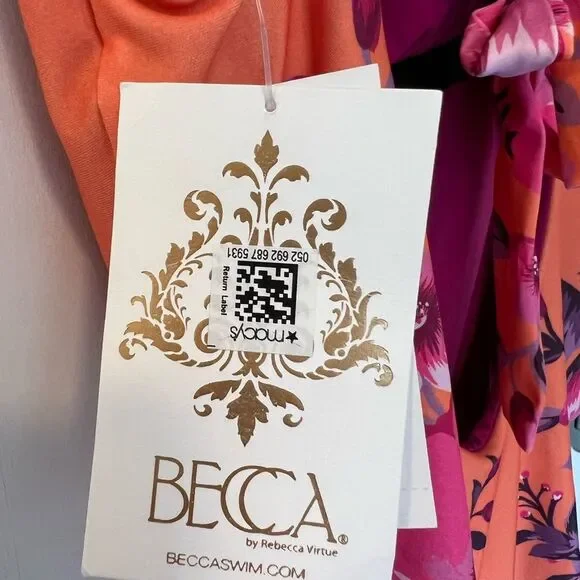 Becca by Rebecca Virtue one shoulder floral print one piece swimsuit - Picture 4 of 4